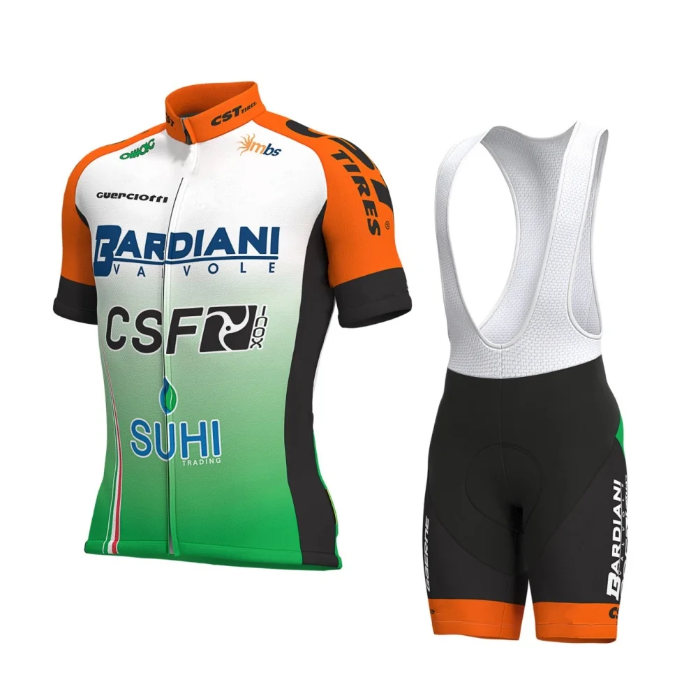 

2019 pro team BARDIANI CSF cycling jersey kits Bicycle maillot breathable MTB quick dry bike Ropa ciclismo gel pad