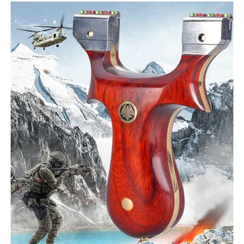 

New high-quality titanium alloy shooting slingshot outdoor fast installation rubber band patch high precision hunting slingshot