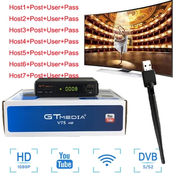 

Hot Sale DVB S2 Gtmedia V7S HD Receptor Support 2Years Europe Cline for Spain YouTube Satellite Receiver Freesat V7 HD Receptor