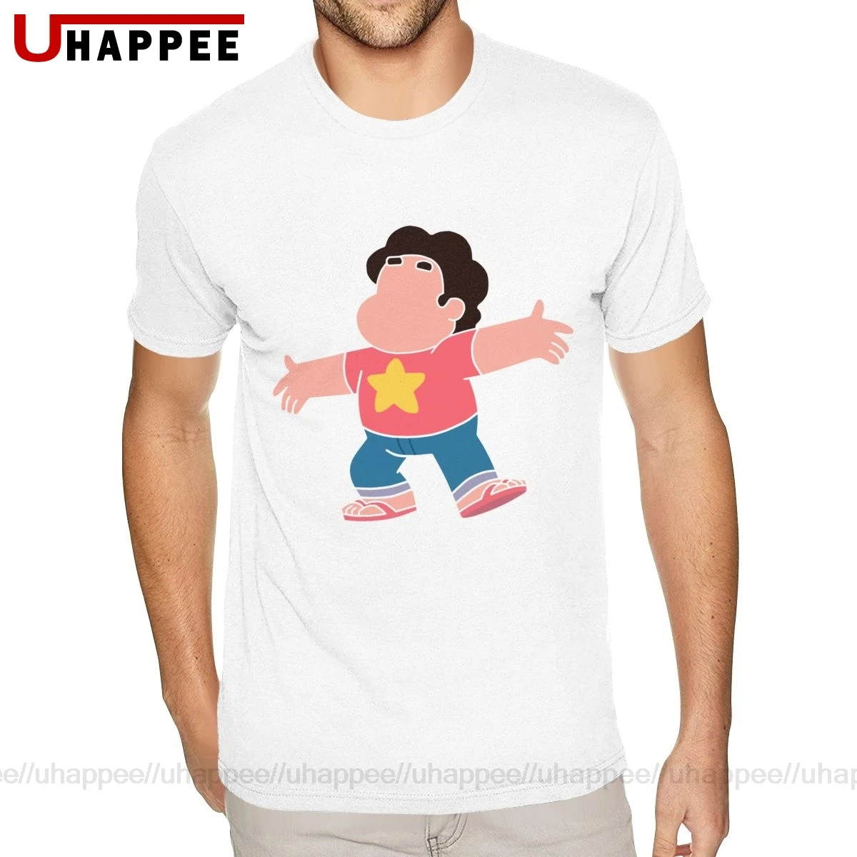 XXXL Steven Universe Tees for Men Punk Rock Short Sleeve Crewneck Summer T Shirts Vintage Style Merch | Мужская одежда