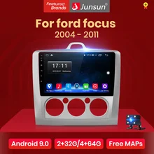 Junsun V1 2G + 32G Android 9.0 DSP autoradio multimédia lecteur vidéo Navigation GPS pour ford focus 2 3 Mk2/Mk3 hayon 2 din DVD(China)