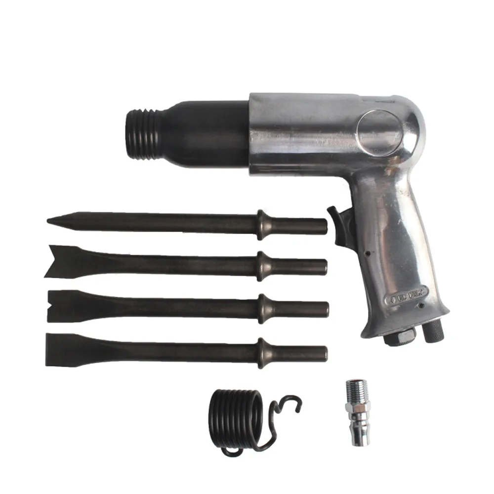 

Air Hammer Professional Handheld Pistol Gas Shovels Small Rust Remover Pneumatic Tools with 4 Chisels set