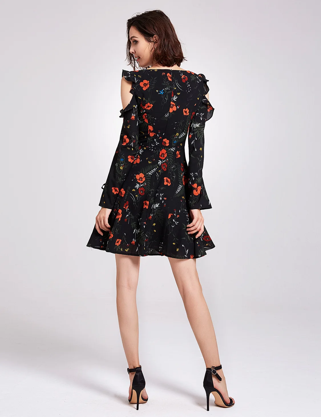 

2019 Europe And America Summer AliExpress New Style Printed off-Shoulder Formal Dress