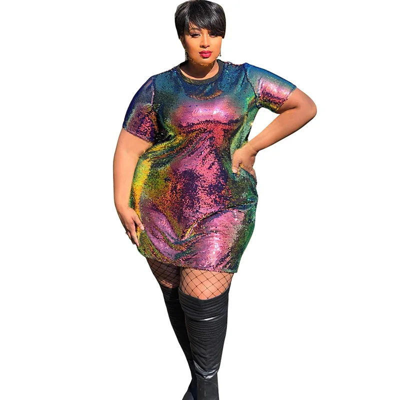 

2020 New Women Summer Printing Dress Ladies Plus Size Leisure Slim Fit Dresses Female O-Neck Fashion High Quatily Dresses LT57