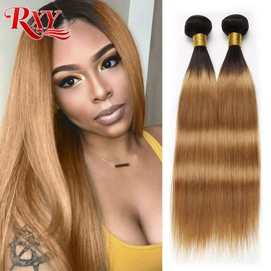 Big Deal Hair-Bundles Human-Hair Remy Straight -1b/27 RXY Retio -27 BEpEW8G9e