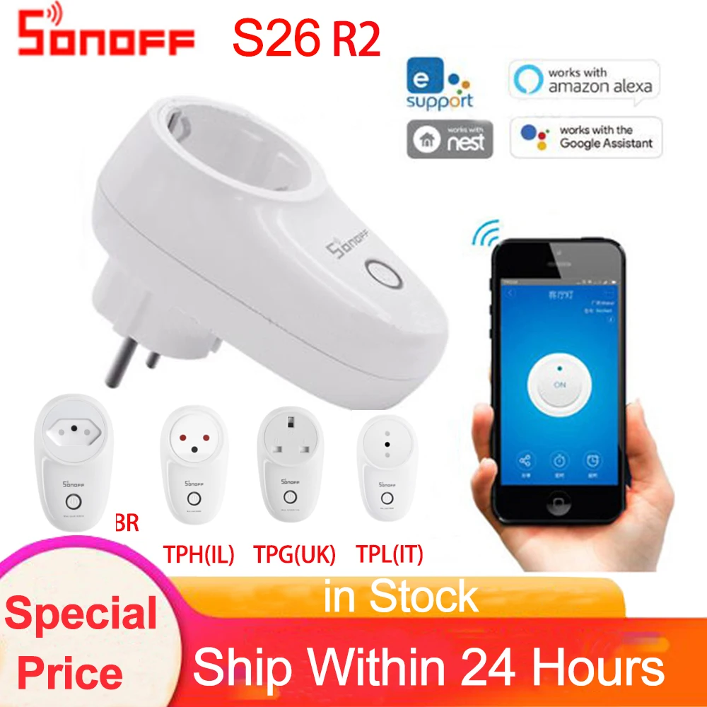 

Смарт-розетка Sonoff S26 R2 с поддержкой Wi-Fi