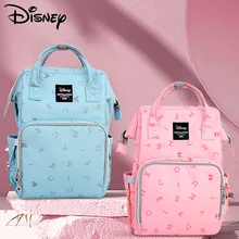 Disney Bolsa de pañales USB para madre, bolso de viaje multifunción para cochecito, mochila de maternidad de gran capacidad, a la moda