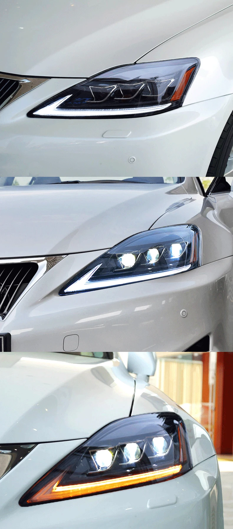 Автомобильный Стайлинг 2006-2012 для LEXUS IS250 фары IS250 светодиодный фонарь с динамическим поворотом