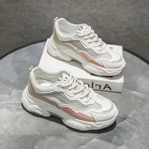Women Sneakers 2020 Spring New Fashion Sport Shoes Women Platform Breathable Mesh Sport Shoes Comfortable Korean Style Sneakers