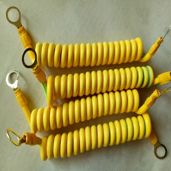 

Photovoltaic ground wire yellow green soft copper wire 2.5 square solar accessories electric box door spiral ground wire