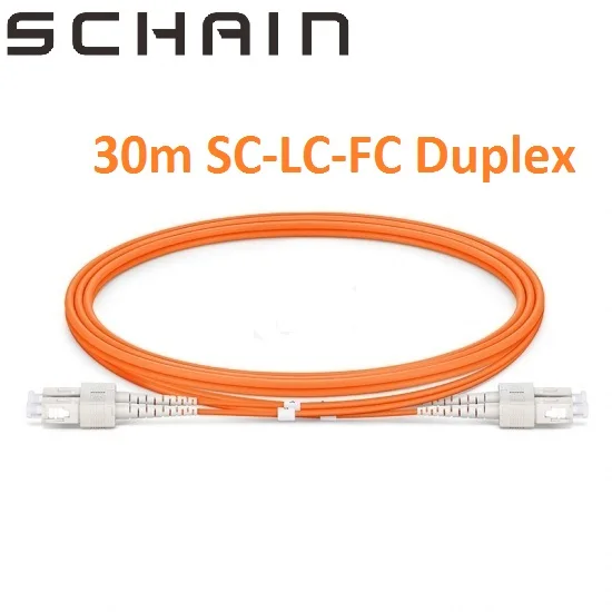 

30m Fiber Optic Patchcord LC SC FC PC UPC Patch Cord Duplex OM2 Multimode PVC 2.0mm Fibra Optica fibra optica cable