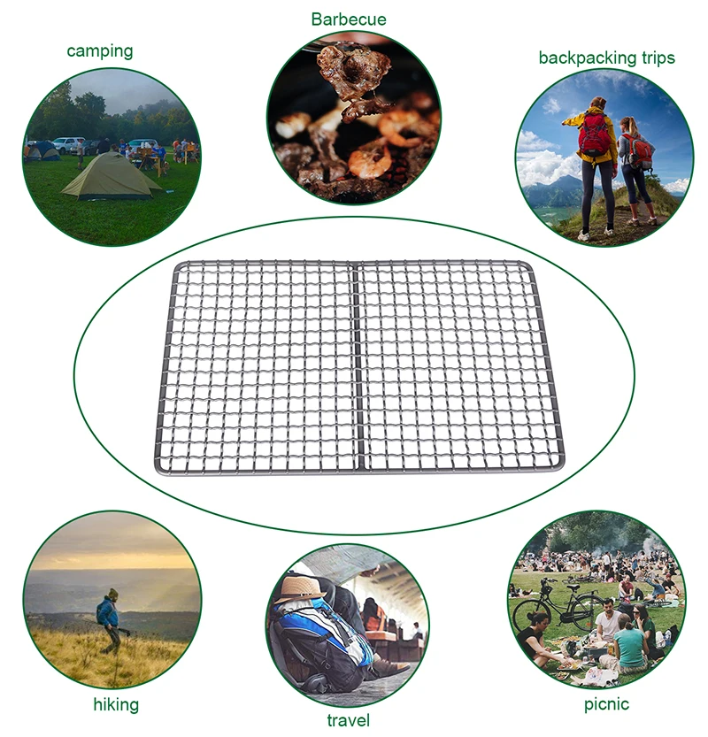 Kaufen Grenzenlose Voyage Titan Mini BBQ Grill Holzkohle Grill Grill Lebensmittel Carbon Ofen Gas Grill Camping Strand Picknick Kochen Werkzeuge