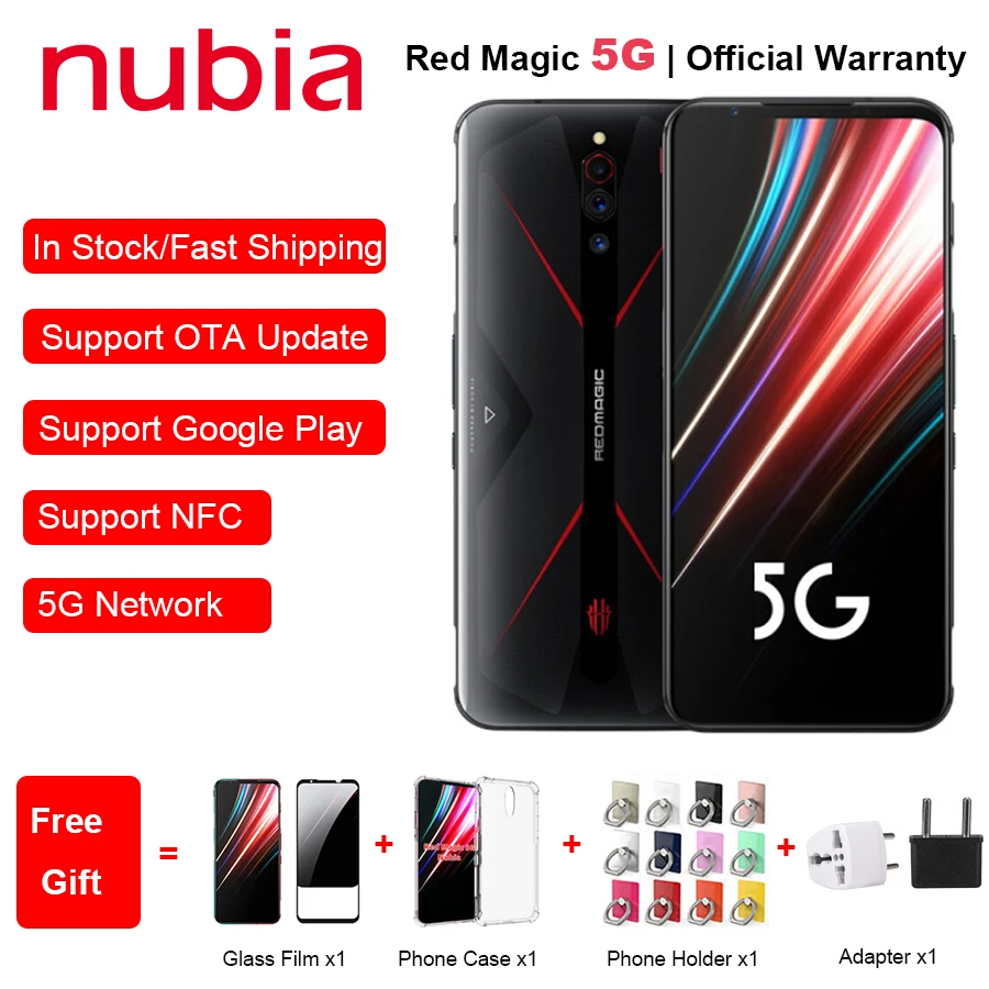 New EU Version ZTE Nubia Red Magic 5G Mobile Phone 6.65\