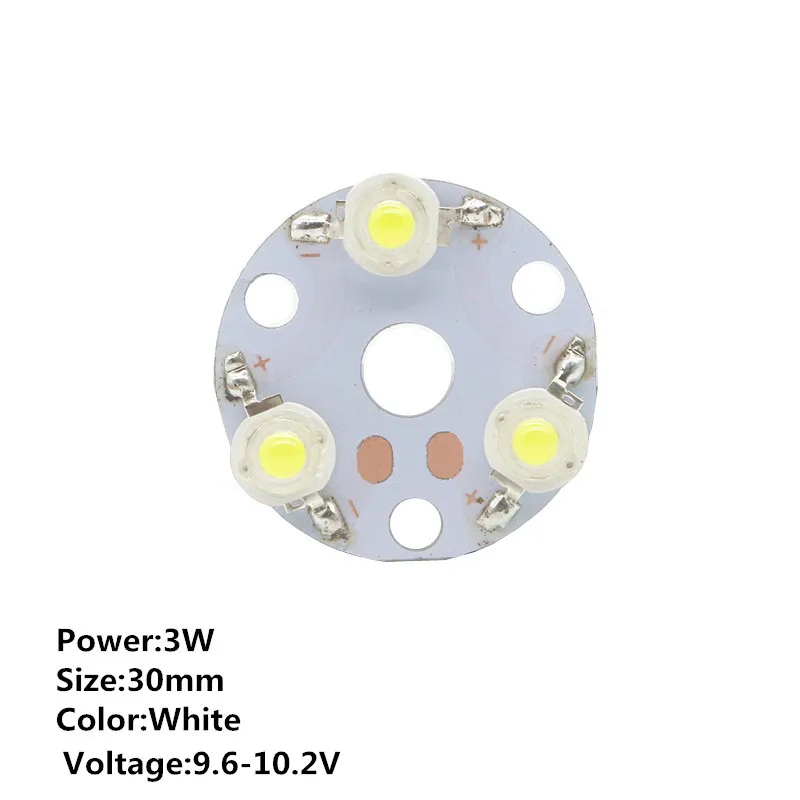 1 шт. 3W 5 Вт 7 Вт 35 мил светодиодный чип-бисер с 23 мм 30 мм 48 мм круглый PCB белый/теплый белый светодиодный фонарь CREE автомобильный светильник с диодным питанием - Испускаемый цвет: 3W 30mm White