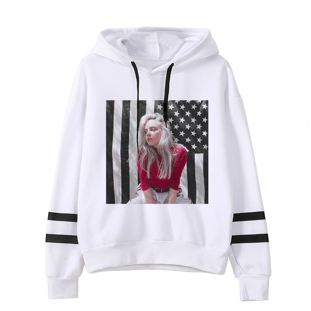 4001 Billie Eilish Bad Guy Harajuku забавные мультяшные толстовки для женщин и мужчин Осенняя теплая графическая Толстовка в стиле хип-хоп Уличная толстовка женская - Цвет: 4001