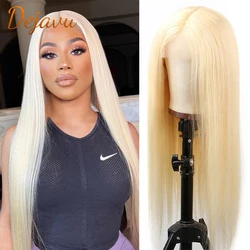 613 Lace Front Wig Blonde Straight Human Hair Wigs 13X4 Frontal Lace Wig 8-32 Inch Preplucked Hairline Wigs For Women Human Hair