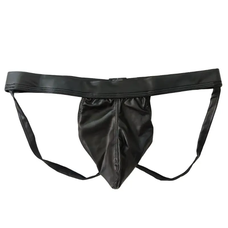 2 цвета s m l xl размеры сексуальные мужские стринги T-back боксеры молочное шелковое белье кожаная Защита паха трусы