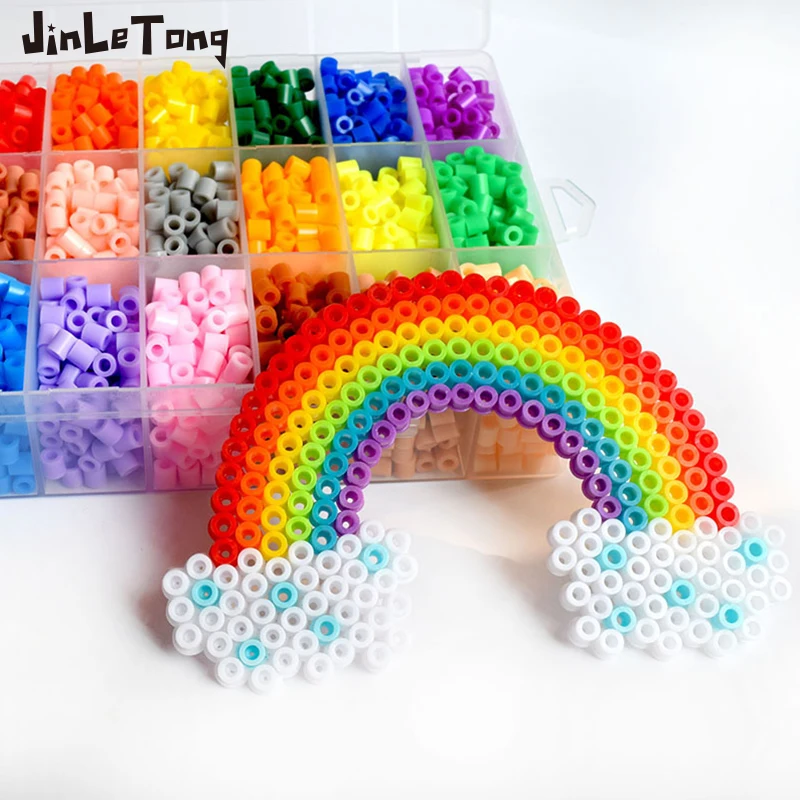 24 colors set Hama Beads Toy Kit 5mm Hama beads 3D Puzzle DIY Toy Kids Handmade Educational Toy Gift 24 colors set Hama Beads Toy Kit 5mm Hama beads 3D Puzzle DIY Toy Kids Handmade Educational Toy Gift