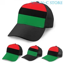 Pan Африканский флаг футболка-UNIA Флаг Стикер-афро американский флаг баскетбольная Кепка для мужчин и женщин мода по всему принту Кепка унисекс