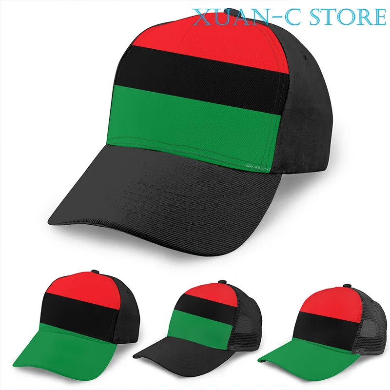 

Pan African Flag T-Shirt - UNIA Flag Sticker - Afro American Flag Basketball Cap men women Fashion all over print Unisex hat