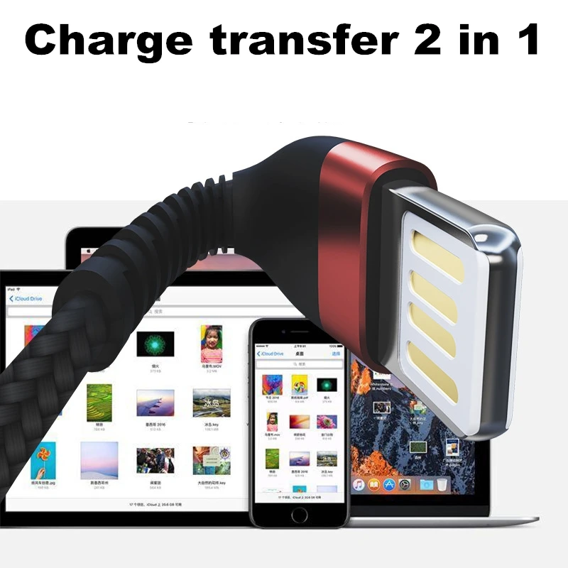 Двухсторонний USB кабель для iPhone S10 S9 Quick Charge 2,4 кабель USB C Быстрая зарядка для huawei P30 Xiaomi USB-C зарядное устройство