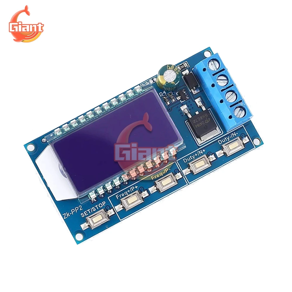 Signal Generator 8A Driver 1-Channel 1Hz-150KHz Dual Mode LCD PWM Pulse Frequency Duty Cycle Adjustable Module For Motor/Lamp