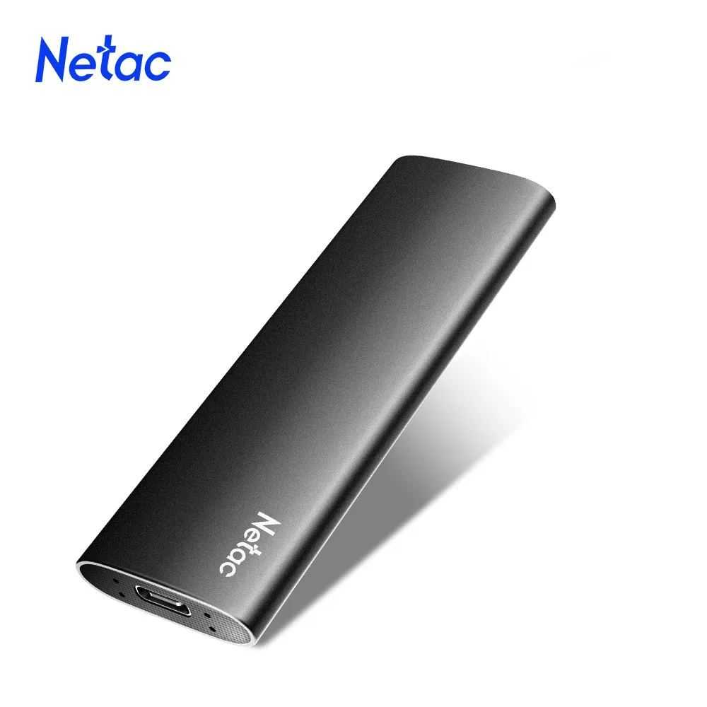 Портативный SSD накопитель Netac 1 ТБ 2 500 Гб внешний 250 ГБ твердотельный USB 3 Gen2 Type C для