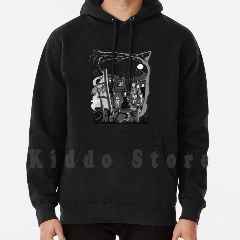 Felpe Con Cappuccio Las Meninas Prima Di Natale Manica Lunga Meninas Velazsf Nero Bianco Nightmare Christmas Yum