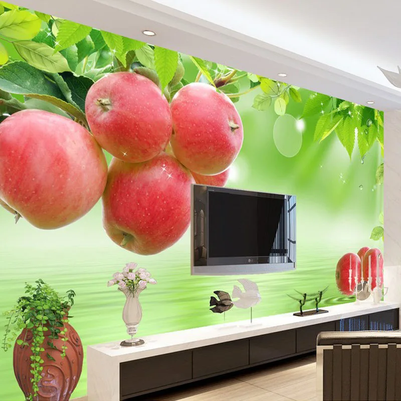 

Drop Shipping Custom 3D Photo Wallpaper Fresh Fruit Large Wall Painting Sofa TV Background Mural Wallpaper WallCovering
