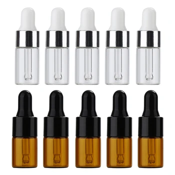 

Clear Glass Mini 1/2/3 ml Refillable Essential Oil Dropper Bottle Cosmetic Sample Container Aromatherapy Liquid Vial Portable