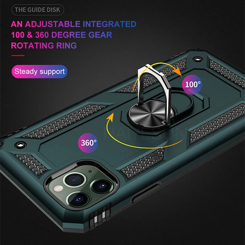 Роскошный противоударный Магнитный чехол для телефона для iphone 11 X XS Pro Max, чехол с кольцом для iphone XR 8 7 6S Plus, мягкий силиконовый чехол