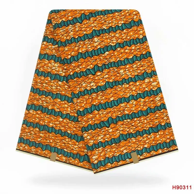 Африканская ткань с принтом воска Гана воск Анкара африканская Ткань 6 ярдов Хлопок Гана для свадьбы 92125