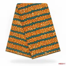 Африканская ткань с принтом воска Гана воск Анкара африканская Ткань 6 ярдов Хлопок Гана для свадьбы 92125