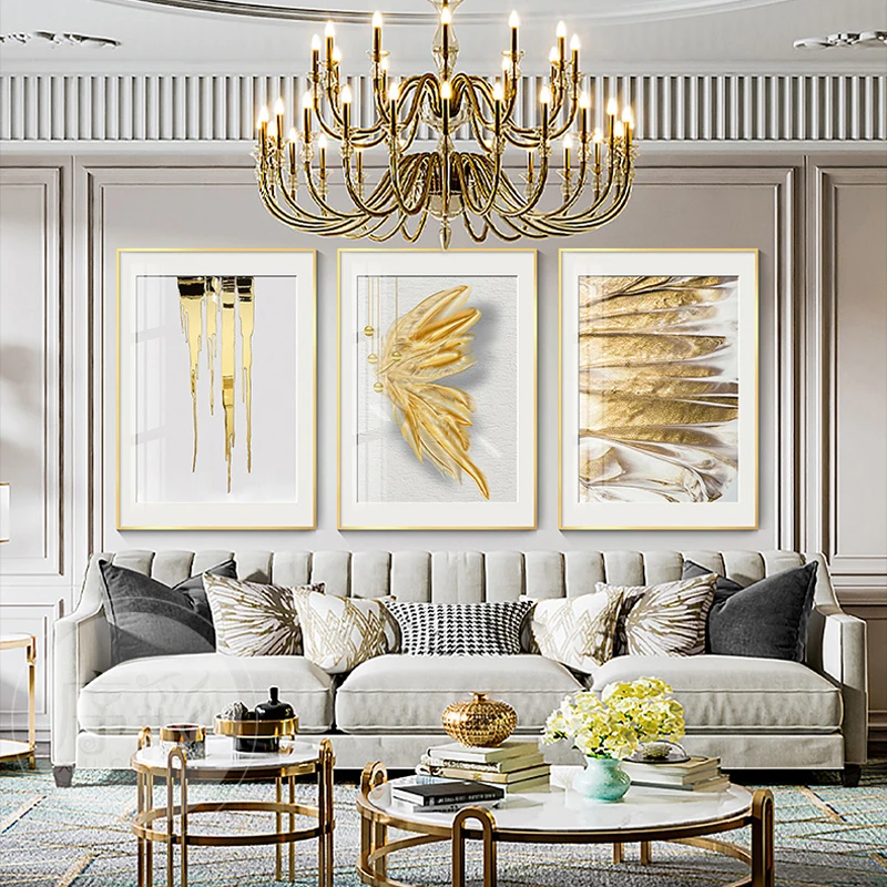Print Poster Abstract-Painting Sailor-Decoration Wall-Art Living-Room In-Gold Modern