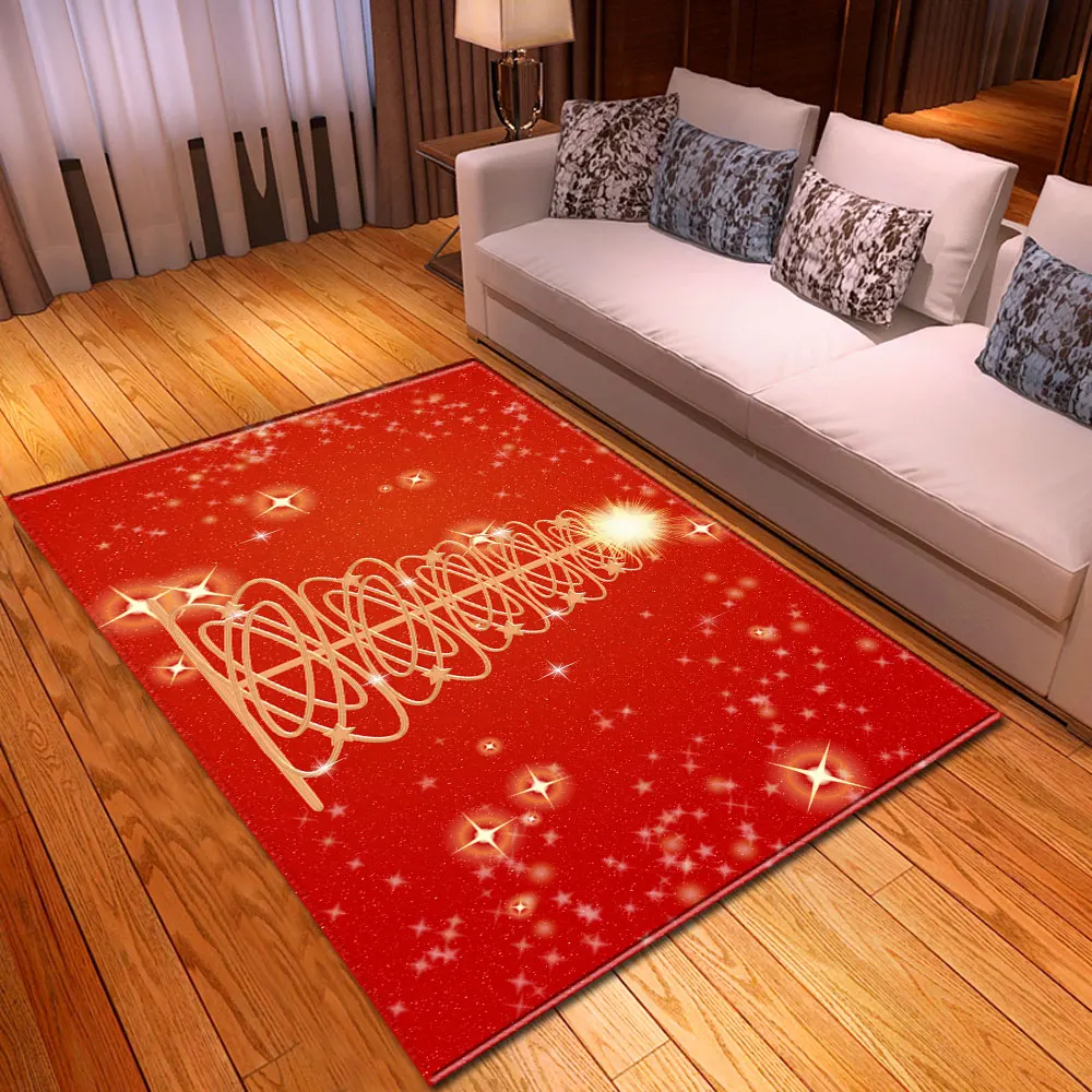 Merry Christmas ковры фланелевые 3D принтованные коврики для гостиной Xmas кедровый коврик скандинавский большой красный ковер для декора гостиной
