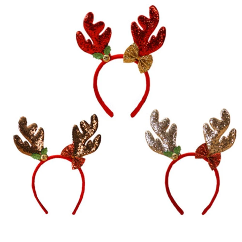 

Christmas Headbands Fancy Reindeer Antlers Hairband Xmas Kids Baby Hairhoop Party Decor Headwear Hot Hair Accessories Gift