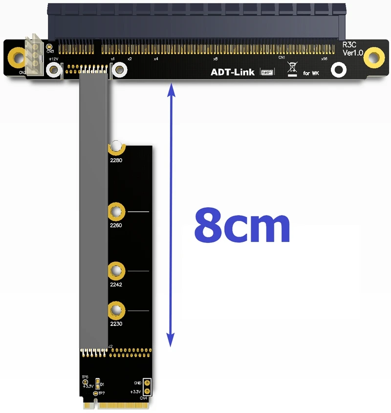 M.2 NVMe к PCIe 16x удлинитель поддержка X11050ti 1060ti 1080ti RX580 Riser Card x16 PCI e для NVIDIA AMD A N Btc