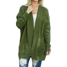 Осенний длинный кардиган женский теплый длинный свитер женский свободный свитер кардиган женский кардиган зимний длинный рукав черный свитер