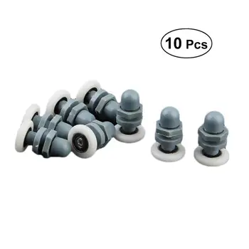 

10 Pcs Shower Door Wheels Sliding Enclosure Door Runners Rollers Wheels Pulleys Replacement 25mm Diameter