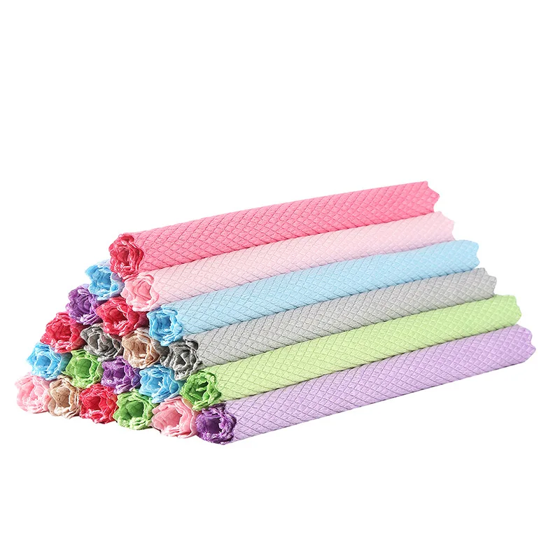 10 pièces chiffon de nettoyage en microfibre réutilisable cuisine  dégraissage torchon absorbant chiffons pour vitres - AliExpress