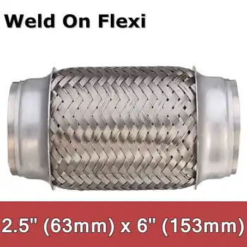 

Weld On Exhaust Flexi Flexible Joint Repair Pipe tube Flex 2.5" x 6" 63mm x 153mm