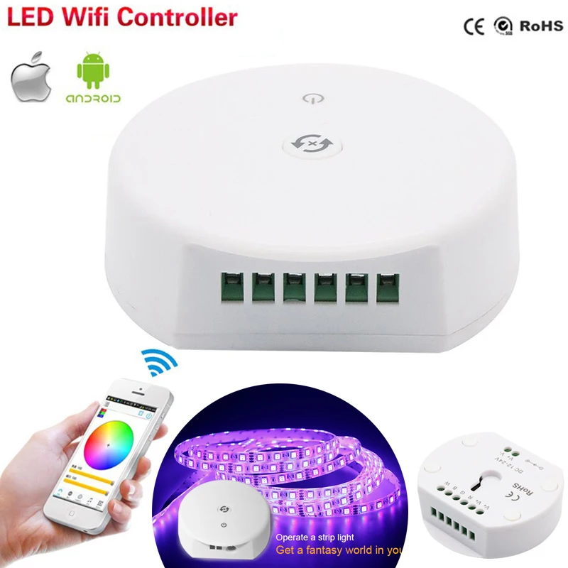 Bluetooth Беспроводной светодиодный RGB светильник полосы Управление НЛО диммер Smart