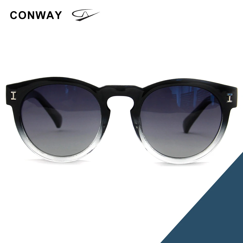 Conway, модные женские солнцезащитные очки, Круглые, Ретро стиль, паровой панк, солнцезащитные очки, круглые, поляризационные, для вождения, очки для женщин, затемненные очки