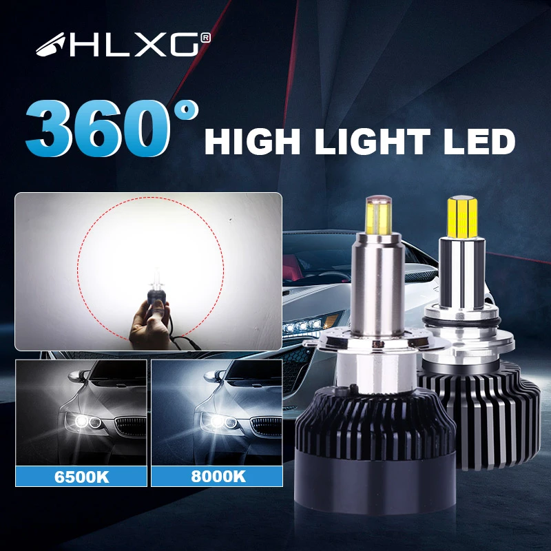 Hlxg bombilla led canbus para faro delantero de coche, H7, sin error, H11, H1, H8, H9, H4, HIR2, hb4, hb3, 9012, 9005, 9006, 6000K, Bombillas (LED) de faros delanteros| - AliExpress