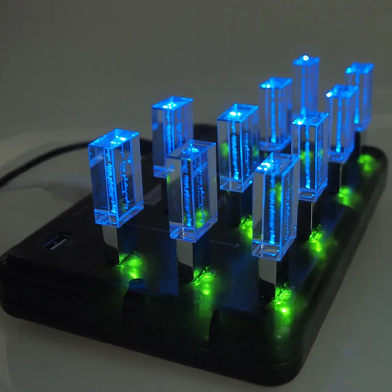 Заказной Логотип Кристалл+ металлический USB флэш-накопитель 2,0+ деревянная коробка Флешка 4 ГБ 8 ГБ 16 ГБ 32 ГБ Флешка флеш-накопитель для подарков на свадьбу