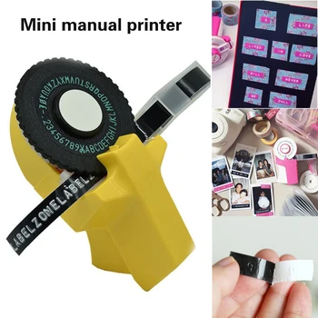

Plastic Label Embossing Printer Bar Code Machine Manual Labeling Machine Family DIY Sculpture 3D Print Office Portable Mini
