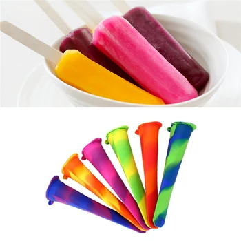 

TTLIFE 6PCS Silicone Ice Tube Ice Cream Mould with Lid Colorful Frozen Ice Cream Yogurt Tray Summer Drinking Kitchen Accessories