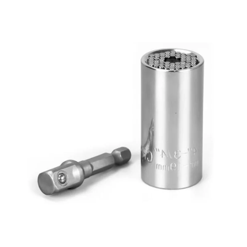 7-19mm Universal Socket Wrench Torque Sleeve Set Sleeve Ratchet Spanner Power Drill Grip Bushing Hand Tools Kit - Цвет: set 2