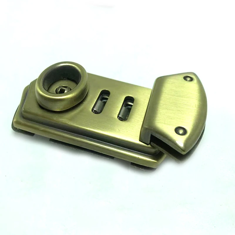 

Rectangular Metal Press Push Lock Bag Briefcase Spring Lock Snap Decorative Clasps Closure Leather Craft Diy Hardware Accessory