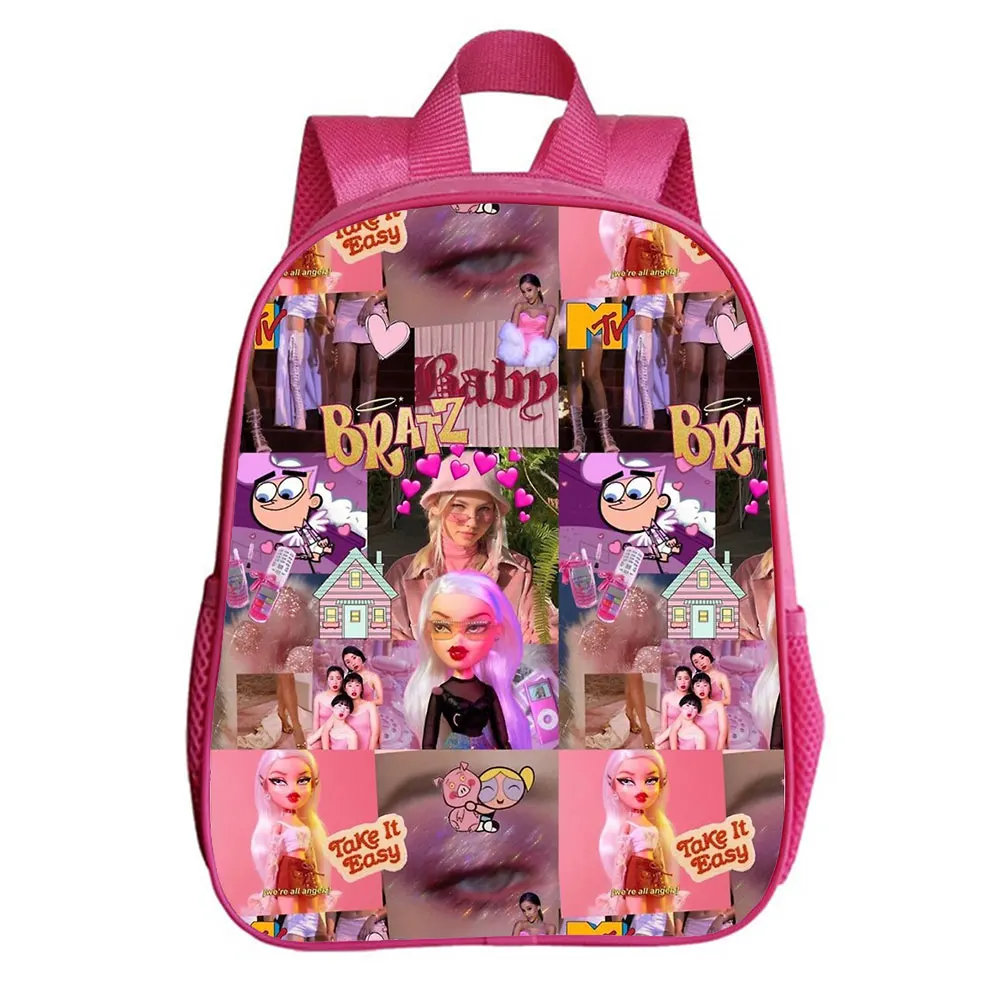 Bratz Backpack Children Funny Mini Cartoon Kindergarten Rucksack Baby Boys Girls Kids Anime Knapsack Mochila 12 Inches